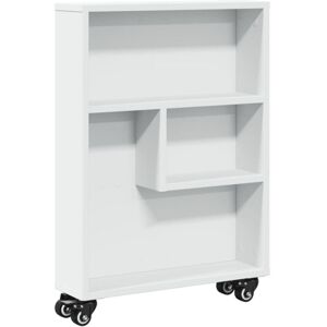 Vidaxl - Narrow Storage Trolley White 48x13x68 cm Engineered Wood Vidaxl - Narrow Storage Trolley White 48x13x68 cm Engineered Wood