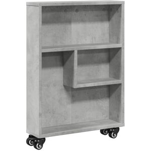Vidaxl - Narrow Storage Trolley Concrete Grey 48x13x68 cm Engineered Wood Vidaxl - Narrow Storage Trolley Concrete Grey 48x13x68 cm Engineered Wood
