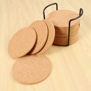 TLILY Natural Cork Coasters with 96-Piece Round Metal Storage Holder Set - 1/5 Inch Thick, Absorbent, Eco-Friendly, Heat Resistant TLILY Natural Cork Coasters with 96-Piece Round Metal Storage Holder Set - 1/5 Inch Thick, Absorbent, Eco-Friendly, Heat Resistant