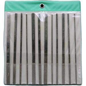 Tlily - Needle File for 12 Pieces of 180mm Taper Diamond -400 Die Sinker Tlily - Needle File for 12 Pieces of 180mm Taper Diamond -400 Die Sinker