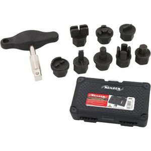 Neilsen 9pc Plastic Oil Drain Screw Service Vehicle Special Profile Set 3/8" Neilsen 9pc Plastic Oil Drain Screw Service Vehicle Special Profile Set 3/8"