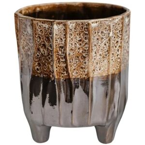 Neve Dark 3 Leg Planter - Earthenware - L17 x W17 x H19 cm - Brown Neve Dark 3 Leg Planter - Earthenware - L17 x W17 x H19 cm - Brown