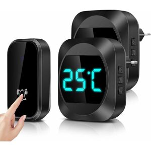 Tinor - plug powered Wireless,Waterproof Doorbell Chime Operating at 150M, Door Chime kit with 38 Melodies, 4 Volume Levels. Tinor - plug powered Wireless,Waterproof Doorbell Chime Operating at 150M, Door Chime kit with 38 Melodies, 4 Volume Levels.