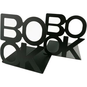 AOUGO Non-Slip Book-Shaped Bookends for Home and Office Kitchen (Black) AOUGO Non-Slip Book-Shaped Bookends for Home and Office Kitchen (Black)