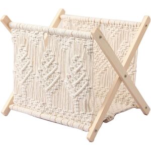 TLILY Nordic Cotton Rope Woven Storage Rack Magazine Desktop Floor Bohemian Style TLILY Nordic Cotton Rope Woven Storage Rack Magazine Desktop Floor Bohemian Style