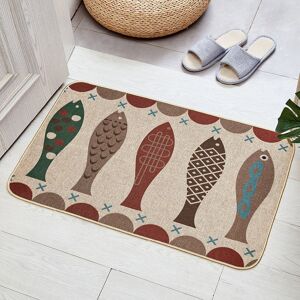LINGHHANG Nordic Small Fish Non-Slip Rug Kitchen Floor Mat Fish Pattern Floor Mat Nordic Bath Mat LINGHHANG Nordic Small Fish Non-Slip Rug Kitchen Floor Mat Fish Pattern Floor Mat Nordic Bath Mat