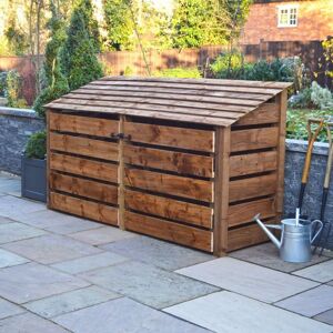 Rutland County Garden Furniture Ltd - Normanton 4ft Log Store with Doors - L80 x W230 x H128 cm - Rustic Brown Rutland County Garden Furniture Ltd - Normanton 4ft Log Store with Doors - L80 x W230 x H128 cm - Rustic Brown