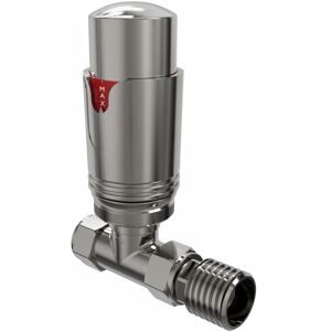 NRG - Standard Central Heating Straight Thermostatic Radiator Valve Satin Nickel NRG - Standard Central Heating Straight Thermostatic Radiator Valve Satin Nickel