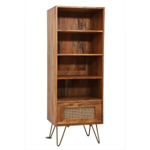 Nyack Cabinet with Drawer - Mango Wood/Iron - L40 x W50 x H137 cm - Light Brown with Natural Rattan - Assembly Required Nyack Cabinet with Drawer - Mango Wood/Iron - L40 x W50 x H137 cm - Light Brown with Natural Rattan - Assembly Required