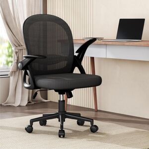 Naspaluro - Office chair - Bigzzia Desk Chair - Mid-Back Mesh Chair - with Flip-up Armrests - black Naspaluro - Office chair - Bigzzia Desk Chair - Mid-Back Mesh Chair - with Flip-up Armrests - black