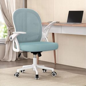 Naspaluro - Office chair - Bigzzia Desk Chair - Mid-Back Mesh Chair - with Flip-up Armrests - blue Naspaluro - Office chair - Bigzzia Desk Chair - Mid-Back Mesh Chair - with Flip-up Armrests - blue