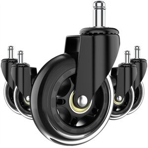 TLILY Office Chair Wheels, 3Inch Replacement Soft Mute Desk Caster Wheels for Work & Gaming Chair, Heavy Duty and Safe TLILY Office Chair Wheels, 3Inch Replacement Soft Mute Desk Caster Wheels for Work & Gaming Chair, Heavy Duty and Safe