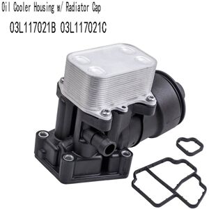 TLILY Oil Cooler Housing w/ Radiator Cap for Audi Seat Ibiza Sport Couple vw Jetta 03L117021B 03L117021C TLILY Oil Cooler Housing w/ Radiator Cap for Audi Seat Ibiza Sport Couple vw Jetta 03L117021B 03L117021C