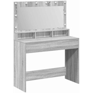 Dressing Table Grey sonoma 100 x 41 x 135 cm Engineered wood vidaXL Dressing Table Grey sonoma 100 x 41 x 135 cm Engineered wood vidaXL