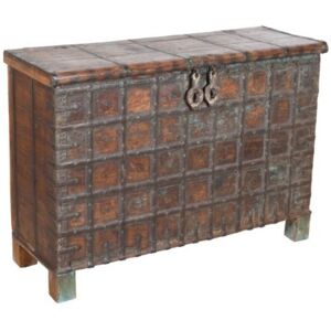 BISCOTTINI Old wooden and iron chest L127XPR46XH89 cm BISCOTTINI Old wooden and iron chest L127XPR46XH89 cm