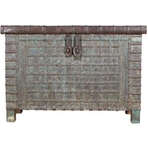 BISCOTTINI Old wooden and iron chest L127XPR47XH87 cm BISCOTTINI Old wooden and iron chest L127XPR47XH87 cm