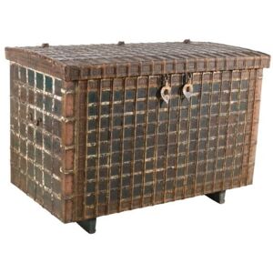 BISCOTTINI Old wooden and iron chest L173XPR96XH120 cm BISCOTTINI Old wooden and iron chest L173XPR96XH120 cm