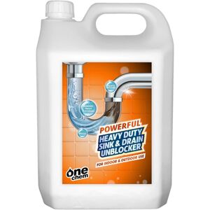 One Chem - Heavy Duty Sink and Drain Unblocker Gel 5 Litres One Chem - Heavy Duty Sink and Drain Unblocker Gel 5 Litres