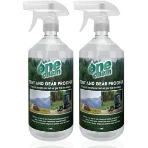One Chem - Tent and Gear Waterproofer 2 x 1 Litre Spray - Multi-pack One Chem - Tent and Gear Waterproofer 2 x 1 Litre Spray - Multi-pack