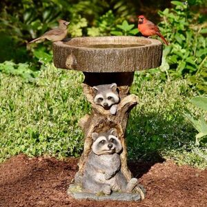 DEWDAT Outdoor Bird Bath Bowl, Resin Pedestal Fountain Decoration for Yard, Garden w/Planter Base, Feeder, Wonderful Outside Decor, Best Choice Gift DEWDAT Outdoor Bird Bath Bowl, Resin Pedestal Fountain Decoration for Yard, Garden w/Planter Base, Feeder, Wonderful Outside Decor, Best Choice Gift