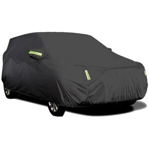 CYSLMUK Outdoor Car Cover, Breathable, Anti-UV, Dustproof and Snowproof, with Fixed Buckle, Black, Reflective Strip (4.6 x 1.8 x 1.71 m) CYSLMUK Outdoor Car Cover, Breathable, Anti-UV, Dustproof and Snowproof, with Fixed Buckle, Black, Reflective Strip (4.6 x 1.8 x 1.71 m)