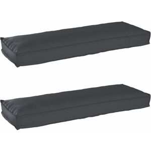 Pallet Cushion Set 2 pcs Black 120 x 40 x 8 cm Oxford fabric Vidaxl Pallet Cushion Set 2 pcs Black 120 x 40 x 8 cm Oxford fabric Vidaxl
