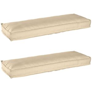 Pallet Cushion Set 2 pcs Beige 120 x 40 x 8 cm Oxford fabric Vidaxl Pallet Cushion Set 2 pcs Beige 120 x 40 x 8 cm Oxford fabric Vidaxl