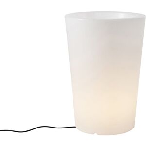QAZQA White Outdoor Floor Lamp 60cm IP44 - Garden Decor QAZQA White Outdoor Floor Lamp 60cm IP44 - Garden Decor