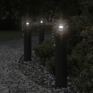 BONNEVIE Outdoor Floor Lamps with Sensors 3pcs Black 60 cm Stainless Steel VSVS1806544 BONNEVIE Outdoor Floor Lamps with Sensors 3pcs Black 60 cm Stainless Steel VSVS1806544
