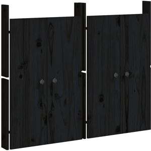 Outdoor Kitchen Doors 2 pcs Black 50x9x82 cm Solid Wood Pine vidaXL Outdoor Kitchen Doors 2 pcs Black 50x9x82 cm Solid Wood Pine vidaXL