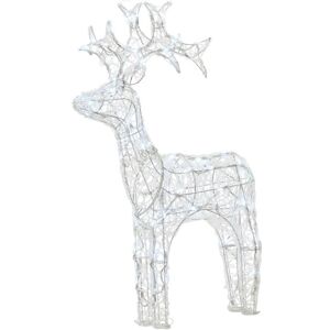 Kaemingk Outdoor LED Reindeer Christmas Decoration - Cool White Lights - 89cm High Kaemingk Outdoor LED Reindeer Christmas Decoration - Cool White Lights - 89cm High