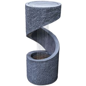 Ivyline - Outdoor Spiral Water Feature - Polyresin - L35 x W35 x H82 cm - Cement Ivyline - Outdoor Spiral Water Feature - Polyresin - L35 x W35 x H82 cm - Cement
