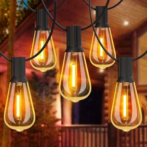 TINOR Outdoor String Lights, 30M led String Lights with ST38 Bulbs, 2200K Warm White, Waterproof Outdoor String Lights for Garden, Party, Patio TINOR Outdoor String Lights, 30M led String Lights with ST38 Bulbs, 2200K Warm White, Waterproof Outdoor String Lights for Garden, Party, Patio