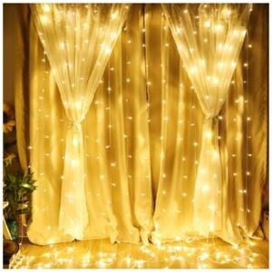 TONCHEAN Outdoor String Lights, led Curtain Lights Christmas Lighting, 3 x 3m Curtain Lights, 300 led Curtain Lights, Curtain Lights with 8 Modes [Energy TONCHEAN Outdoor String Lights, led Curtain Lights Christmas Lighting, 3 x 3m Curtain Lights, 300 led Curtain Lights, Curtain Lights with 8 Modes [Energy