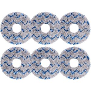 Linghhang - 13.5 cm outer diameter, 3.5 cm inner diameter, 6-pack blue replacement cleaning cloths for Ecovacs T20, T20pro, T20max, T20 max plus, T20 Linghhang - 13.5 cm outer diameter, 3.5 cm inner diameter, 6-pack blue replacement cleaning cloths for Ecovacs T20, T20pro, T20max, T20 max plus, T20
