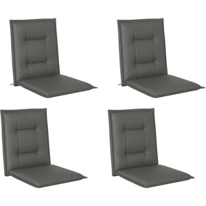 Outsunny - Set of 4 Garden Chair Cushions, Outdoor Seat Pads, Light Grey Outsunny - Set of 4 Garden Chair Cushions, Outdoor Seat Pads, Light Grey