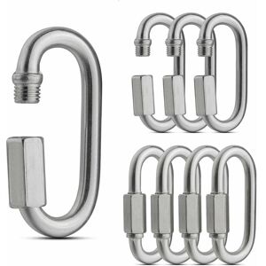 NEIGE Oval Threaded Carabiner Quick Connectors 1/4 Diameter Wire Connectors - 8 Pcs NEIGE Oval Threaded Carabiner Quick Connectors 1/4 Diameter Wire Connectors - 8 Pcs