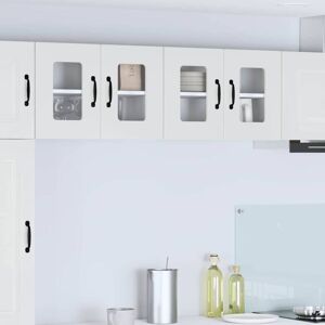 Kitchen Cabinet Kalmar 2 pcs High Gloss White 60 x 31 x 40 cm vidaXL Kitchen Cabinet Kalmar 2 pcs High Gloss White 60 x 31 x 40 cm vidaXL