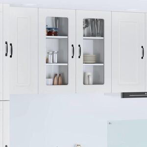 Kitchen Cabinet Kalmar 2 pcs High Gloss White 40 x 31 x 80 cm vidaXL Kitchen Cabinet Kalmar 2 pcs High Gloss White 40 x 31 x 80 cm vidaXL