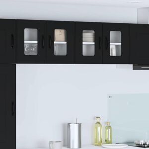 Kitchen Cabinet Kalmar Black 60 x 31 x 40 cm Engineered Wood vidaXL Kitchen Cabinet Kalmar Black 60 x 31 x 40 cm Engineered Wood vidaXL