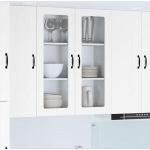 Kitchen Cabinet Kalmar High Gloss White 80 x 31 x 100 cm vidaXL Kitchen Cabinet Kalmar High Gloss White 80 x 31 x 100 cm vidaXL