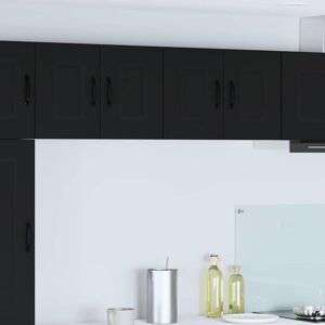 Kitchen Cabinet Kalmar Black 60 x 31 x 40 cm Engineered Wood vidaXL Kitchen Cabinet Kalmar Black 60 x 31 x 40 cm Engineered Wood vidaXL