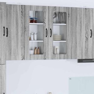 Kitchen Cabinet with Storage Kalmar Grey Sonoma 40 x 31 x 80 cm vidaXL Kitchen Cabinet with Storage Kalmar Grey Sonoma 40 x 31 x 80 cm vidaXL