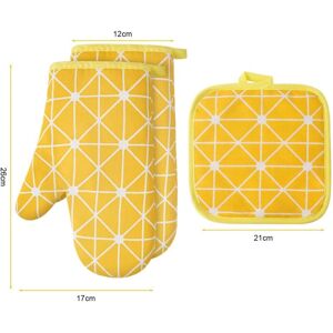 WOIYIC Oven Gloves, 1 Pair Cotton Kitchen Gloves with 2 Pot Holders, Washable Oven Gloves, Non-Slip Kitchen Gloves, Heat Resistant Oven Gloves for Barbecue, WOIYIC Oven Gloves, 1 Pair Cotton Kitchen Gloves with 2 Pot Holders, Washable Oven Gloves, Non-Slip Kitchen Gloves, Heat Resistant Oven Gloves for Barbecue,