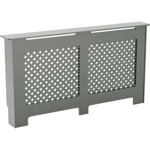 HOME DISCOUNT Oxford Radiator Cover MDF Modern Cabinet Grill, Grey, Large HOME DISCOUNT Oxford Radiator Cover MDF Modern Cabinet Grill, Grey, Large