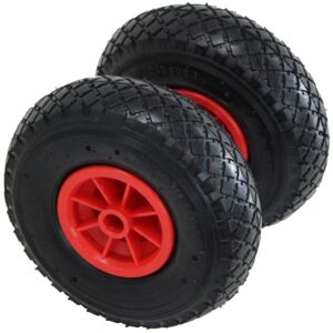 Oypla 2x 10" 3.00-4 Plastic Rim Sack Truck Replacement Pneumatic Tyre Wheel Oypla 2x 10" 3.00-4 Plastic Rim Sack Truck Replacement Pneumatic Tyre Wheel