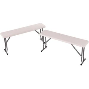 Oypla - 2x 3ft 95cm Folding Heavy Duty Outdoor 2 Person Trestle Bench Chair Oypla - 2x 3ft 95cm Folding Heavy Duty Outdoor 2 Person Trestle Bench Chair