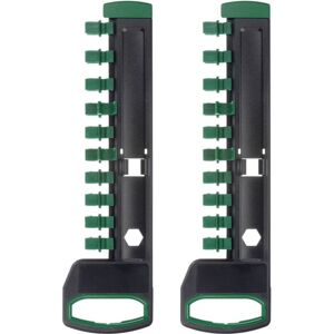 Aougo - Pack 1/2 Inch Socket Organizer with 12 Clips Portable abs Plastic Green Aougo - Pack 1/2 Inch Socket Organizer with 12 Clips Portable abs Plastic Green