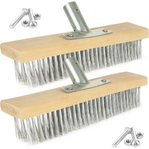 CSPARKV Pack 30cm Wire Broom Head, Stiff Steel Scrub Brush Head, Heavy Duty Sweeping Brush for Patio, Paving, Deck, Driveways, Algae, Weeds, Moss CSPARKV Pack 30cm Wire Broom Head, Stiff Steel Scrub Brush Head, Heavy Duty Sweeping Brush for Patio, Paving, Deck, Driveways, Algae, Weeds, Moss