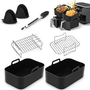COOCHEER Pack Accessories for Ninja AF400UK and AF451UK Air Fryer, Silicone Air Fryer Liner, Air Fryer Holder, Silicone Gloves, Oven Tongs COOCHEER Pack Accessories for Ninja AF400UK and AF451UK Air Fryer, Silicone Air Fryer Liner, Air Fryer Holder, Silicone Gloves, Oven Tongs